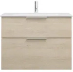 burgbad Eqio Slim Keramik-Waschtisch inklusive Waschtischunterschrank, 820x490x620mm,