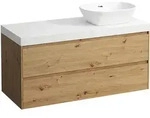 LAUFEN LANI Waschtischplatte wei&szlig; matt inklusive Unterschrank, 1 Ausschnitt...