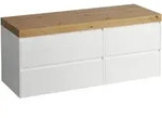 LAUFEN LANI Waschtischplatte wildeiche inklusive Unterschrank, ohne Ausschnitt,