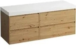 LAUFEN LANI Waschtischplatte wei&szlig; matt inklusive Unterschrank, ohne Ausschnitt,
