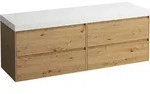 LAUFEN LANI Waschtischplatte wei&szlig; matt inklusive Unterschrank, ohne Ausschnitt,