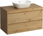 LAUFEN LANI Waschtischplatte wildeiche inklusive Unterschrank, 1 Ausschnitt...