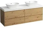LAUFEN LANI Waschtischplatte wei&szlig; matt inklusive Unterschrank, 1 Ausschnitt...