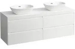 LAUFEN LANI Waschtischplatte wei&szlig; matt inklusive Unterschrank, 1 Ausschnitt...