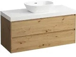 LAUFEN LANI Waschtischplatte wei&szlig; matt inklusive Unterschrank, 1 Ausschnitt...