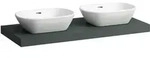LAUFEN LANI Waschtischplatte, Ausschnitt links und rechts, 1185x495x65mm,