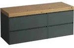 LAUFEN LANI Waschtischplatte wildeiche inklusive Unterschrank, ohne Ausschnitt,
