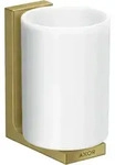 hansgrohe AXOR UNIVERSAL Rectangular Zahnputzbecher, Metall, Glas wei&szlig;,...