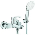 Grohe Eurosmart Einhand-Wannenarmatur, Aufputzmontage, mit Brausegarnitur,...