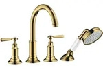 hansgrohe AXOR Montreux 4-Loch Fliesenrandarmatur, Hebelgriffe, Ausladung 196mm,