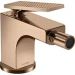 hansgrohe AXOR Citterio Bidetmischer, Rautenschliff, Zugstangen-Ablaufgarnitur,