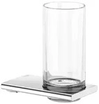 KEUCO EDITION 400 Glashalter, Echtkristallglas, 11550019000, Farbe: Verchromt