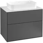Villeroy & Boch Finion Waschtischunterschrank, 2 Ausz&uuml;ge, Waschbecken mittig, ohne