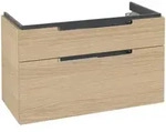 Villeroy & Boch Subway 2.0 Waschtischunterschrank, 2 Ausz&uuml;ge, Waschbecken mittig,