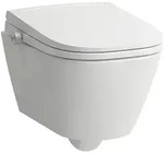 LAUFEN Cleanet Meda Wand-WC, mit Dusch-WC Aufsatz, Silent Flush, sp&uuml;lrandlos,