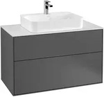 Villeroy & Boch Finion Waschtischunterschrank, 2 Ausz&uuml;ge, Waschbecken mittig,