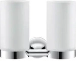 Duravit Starck T Zahnputzbecher, doppelt, Wandmontage, 0099481000, Farbe: Chrom