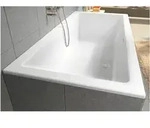 RIHO Rethink Cubic Rechteck-Badewanne, Einbau, mit Ab- und &Uuml;berlaufgarnitur,