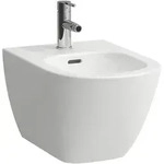 LAUFEN LUA Wandbidet, mit &Uuml;berlauf, 1 Hahnloch, 360x520mm, Eckventile...