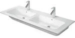 Duravit ME by Starck M&ouml;bel-Doppelwaschtisch, mit &Uuml;berlauf, 2 Hahnl&ouml;cher,...