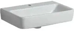 Geberit Renova Compact Waschtisch, 1 Hahnloch, ohne &Uuml;berlauf, Breite: 55cm, wei&szlig;,
