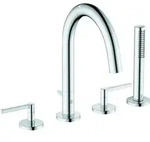 KLUDI NOVA FONTE PURISTIC Wannenf&uuml;ll- und Brausearmatur, Standmontage,