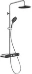 Duravit Shower Systems Duschsystem Shelf 1050, MinusFlow, Schwarz Hochglanz,