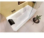 RIHO Stiell Shower B2W Rechteck-Badewanne, Plug&Play-Variante, 2-Sitzer, wei&szlig;,