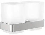 emco loft Doppel-Glashalter, satiniertes Kristallglas, Wandmodell, 052501600,...