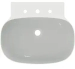 Ideal Standard Linda-X Waschtisch, 3 Hahnl&ouml;cher, ohne &Uuml;berlauf, 600x500x135...