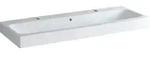 Geberit iCon Waschtisch 1200 &times; 485 mm, wei&szlig;, mit zwei Hahnl&ouml;chern, 124020600,