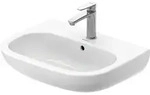 Duravit D-Code Waschtisch, mit Hahnloch und &Uuml;berlauf, 600 &times; 460 &times; 175 mm, Wei&szlig;