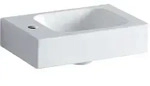 Geberit iCon Handwaschbecken 380 &times; 280 mm, wei&szlig;, mit Hahnloch links, 124836600,