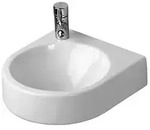 Duravit Architec Handwaschbecken, 360 x 380 mm, ohne &Uuml;berlauf, 1 Hahnloch links