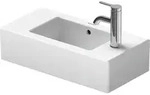 Duravit Handwaschbecken Vero 50cm, Hahnloch links, 0703500009, Farbe: Wei&szlig;