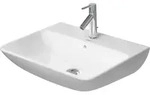 Duravit ME by Starck Waschtisch, mit &Uuml;berlauf, mit Hahnlochbank, 1 Hahnloch, 600mm,