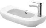 Duravit D-Code Handwaschbecken, mit Hahnloch links und &Uuml;berlauf, 500 &times; 220 &times;...