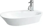 LAUFEN Palomba Waschtisch-Schale, 1 Hahnloch, mit &Uuml;berlauf, mit Hahnlochbank,