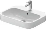 Duravit Waschtisch Happy D.2 60cm mit &Uuml;berlauf, mit Hahnlochbank, 1 Hahnloch,