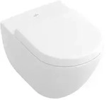 Villeroy & Boch Subway Flachsp&uuml;l-WC, oval, wandh&auml;ngend, Abgang: waagerecht,