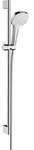 hansgrohe Croma Select E Brauseset 1-jet mit Brausestange 90 cm, wei&szlig;/ chrom,