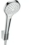 hansgrohe Croma Select S Brausehalterset Vario mit Brauseschlauch 125cm, wei&szlig;/