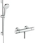 hansgrohe Croma Select S Brausesystem Aufputz Vario mit Ecostat Comfort Thermostat
