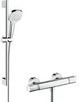 hansgrohe Croma Select E Brausesystem Aufputz Vario mit Ecostat Comfort Thermostat