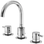 Steinberg Serie 100 Waschtischarmatur mit Ablaufgarnitur f&uuml;r 3-Loch-Montage,