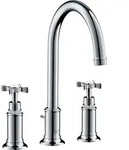 hansgrohe AXOR Montreux 3-Loch Waschtischarmatur 180, Zugstangen-Ablaufgarnitur,
