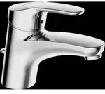 HANSA HANSAMIX Waschtisch-Einhand-Einlochbatterie mit Ablaufgarnitur Ausladung 141 mm