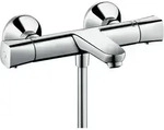 hansgrohe Ecostat Wannenthermostat, Aufputz, Ausladung 194mm, 2 Verbraucher, chrom,