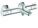 Grohe Grohtherm 800 Thermostat-Wannenbatterie, Ausladung 168mm, S-Anschl&uuml;sse,
