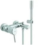 Grohe Concetto Einhand-Wannenbatterie, Ausladung 156mm, Aufputzmontage, mit